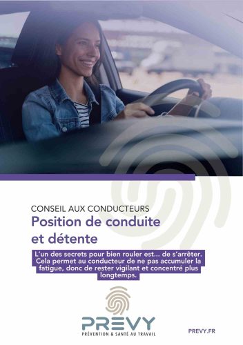 Fiche conseils aux conducteurs position de conduite et detente - - Fiche - Conseil aux conducteurs - Position de conduite et détente - PREVY Prévention & Santé au Travail