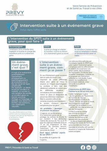 PRE FICHES A4 Intervention suite a un evenement grave.pdf - - Fiche - Intervention suite à un événement grave - PREVY Prévention & Santé au Travail