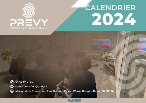Calendrier 2024 PREVY - - Calendrier des ateliers de prévention 2024 - PREVY Prévention & Santé au Travail