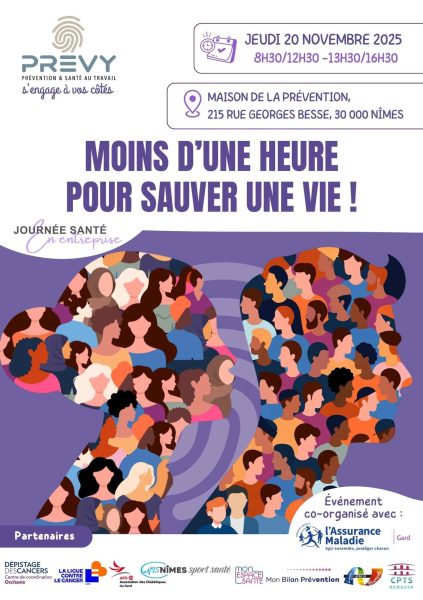 Journée Santé Entreprise - Jeudi 20 novembre 2025 1 Flyer journee sante entreprise Final 1 - - Journée Santé Entreprise - Jeudi 20 novembre 2025 - PREVY Prévention & Santé au Travail