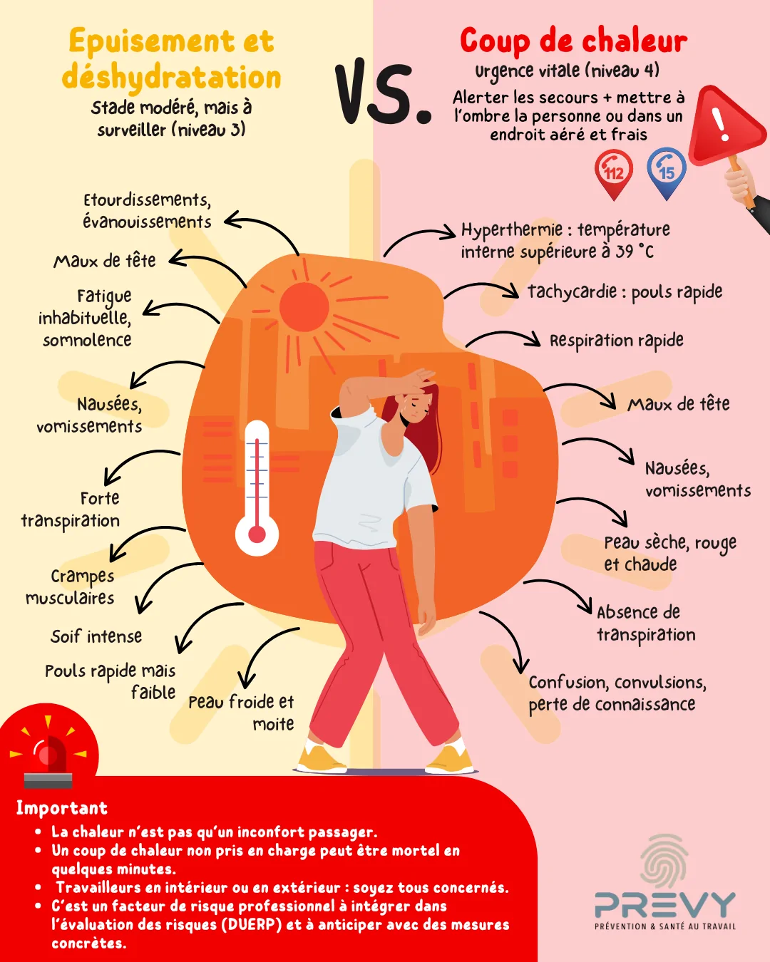 PREVY Precaution chaleur - - Chaleur et canicule au travail : quelles précautions prendre ? - PREVY Prévention & Santé au Travail
